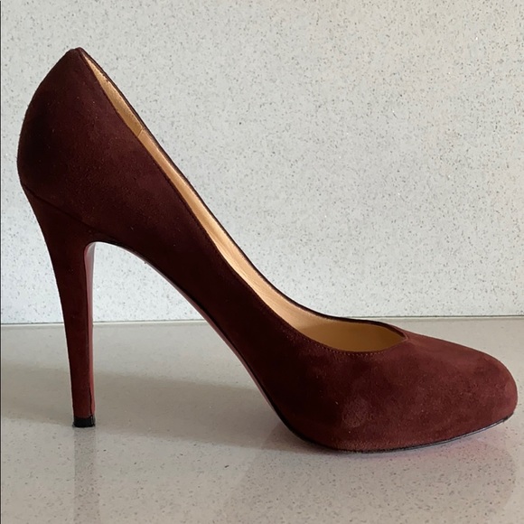 Classic Christian Louboutin heel in mahogany suede - Picture 3 of 9